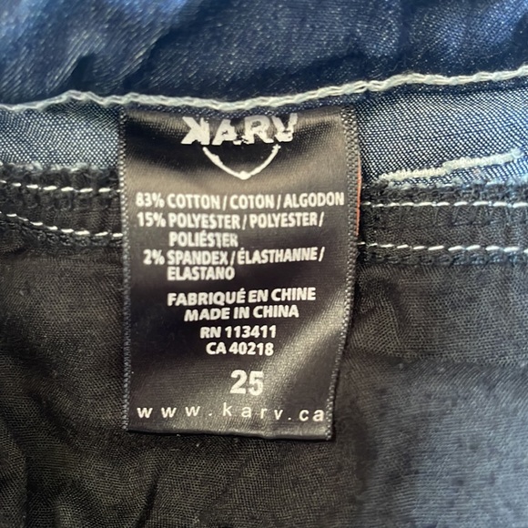 KARV Cargo Capri Denim Pant 25 - Picture 8 of 9